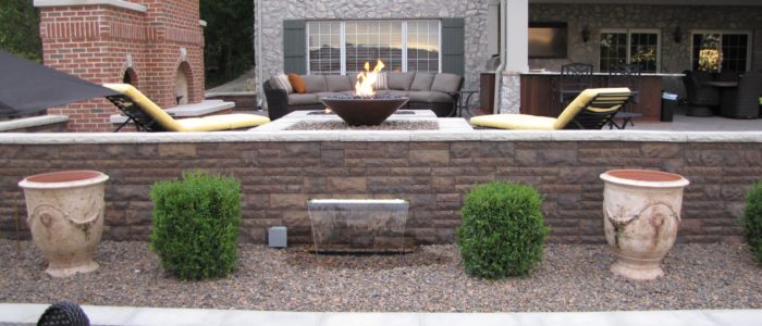 hardscaping water feature