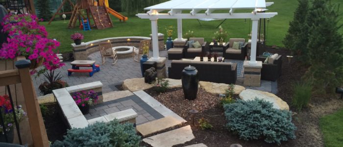 Outdoor Living Patio Area with Hardscaping