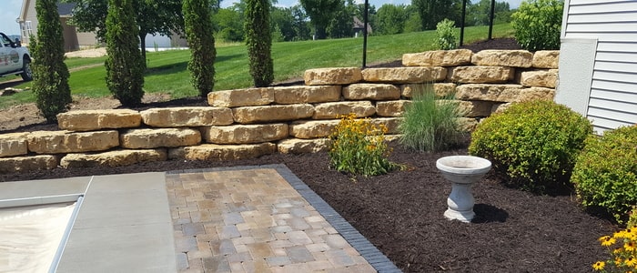 hardscaping and landscaping example.