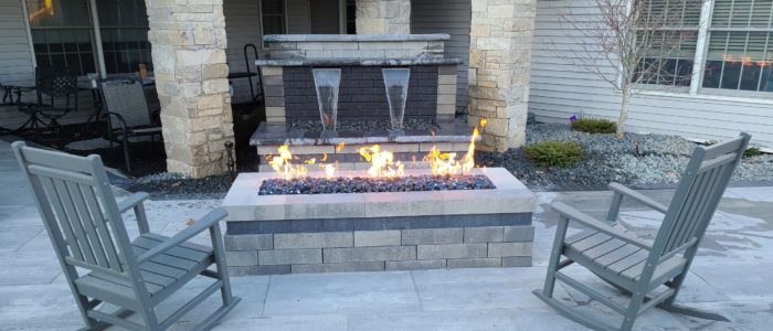 Fire Feature Outdoor Innovations, Fire Pit With Water Fountain