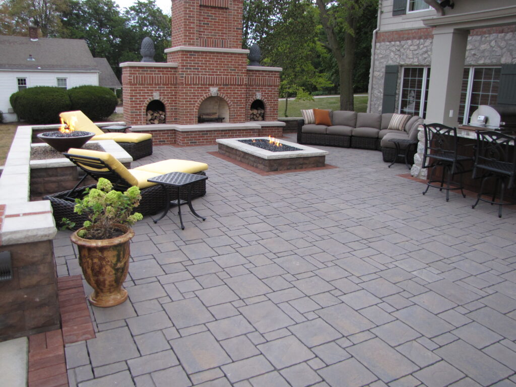 Relax and unwind with this patio with beautiful fire feature.