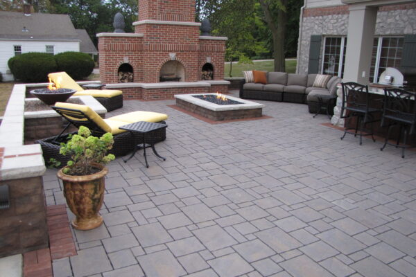 Relax and unwind with this patio with beautiful fire feature.