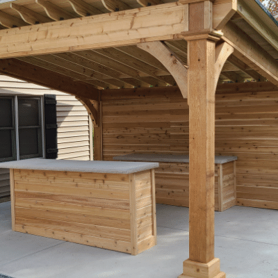 Pergolas and Pavilions: Can be made from different materials, one that is just right for you.