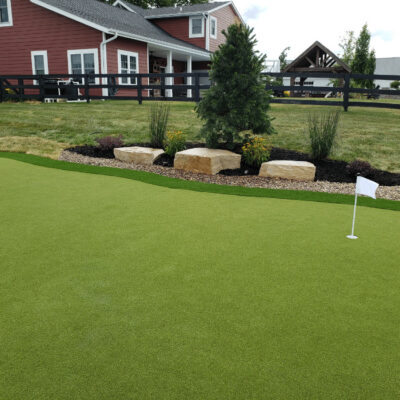 Love to golf? Bring the putting green home with artificial turf!