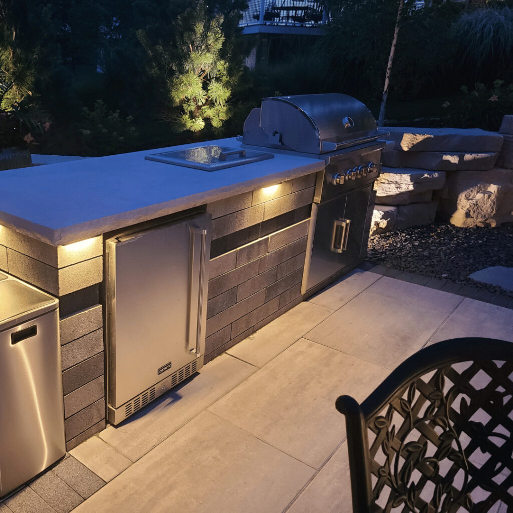 Light up the night in your outdoor entertainment area with LED lighting. 