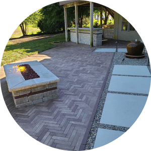 Patio with fire feature